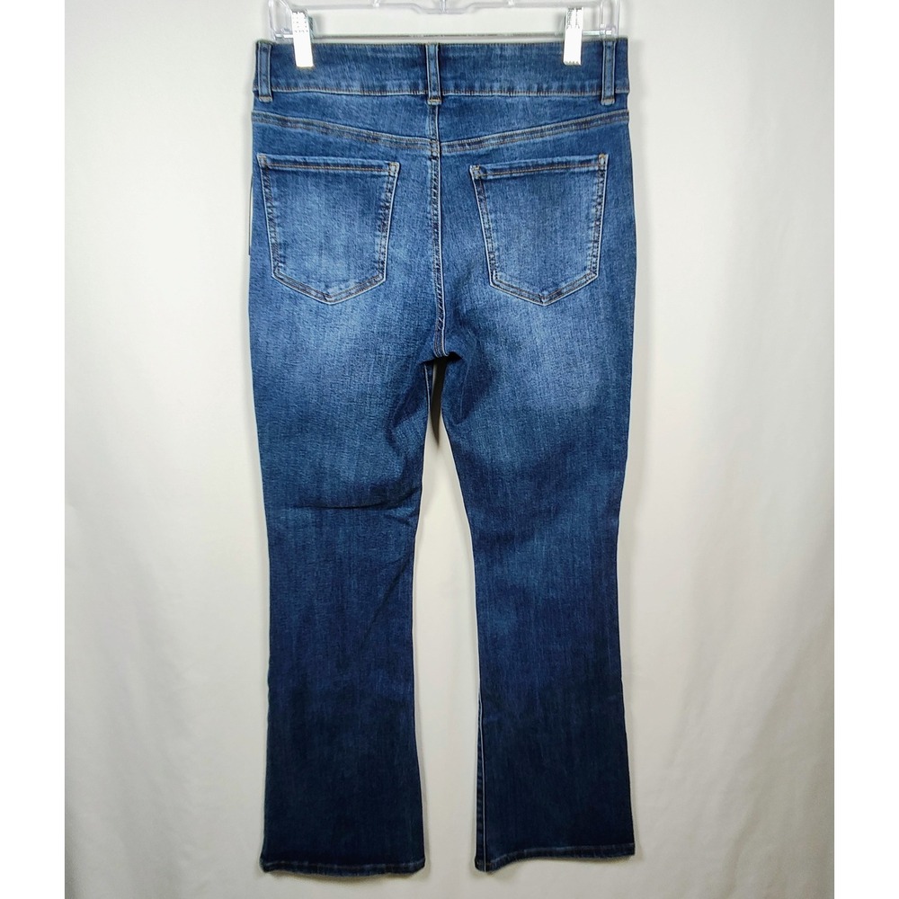 Celebrity‎ Pink Womens Mid Rise Bootcut Distressed Jeans Dark Wash Size 9/29 NWT - Picture 2 of 14
